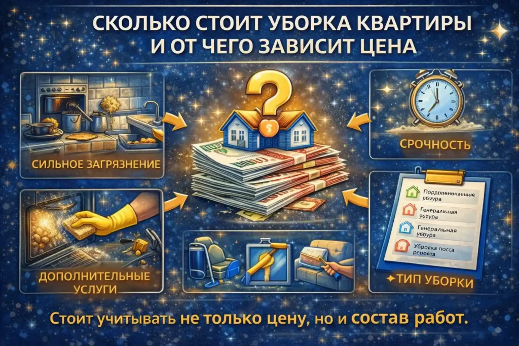 Сколько стоит уборка квартиры и от чего зависит цена